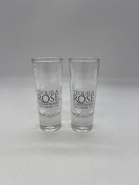 2 Tequila Rose Shot Glasses